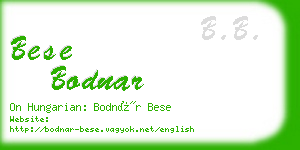 bese bodnar business card